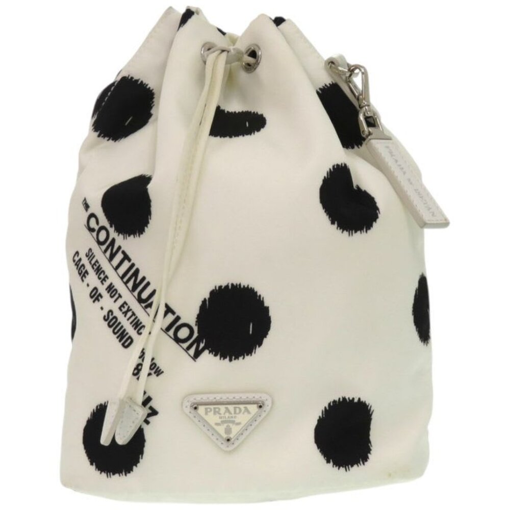 Prada Drawstring Purse Raf Simons Isetan 2021 1 Na369 Nylon Eco Nylon White